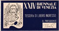 Tessera XXIV Biennale Venezia
